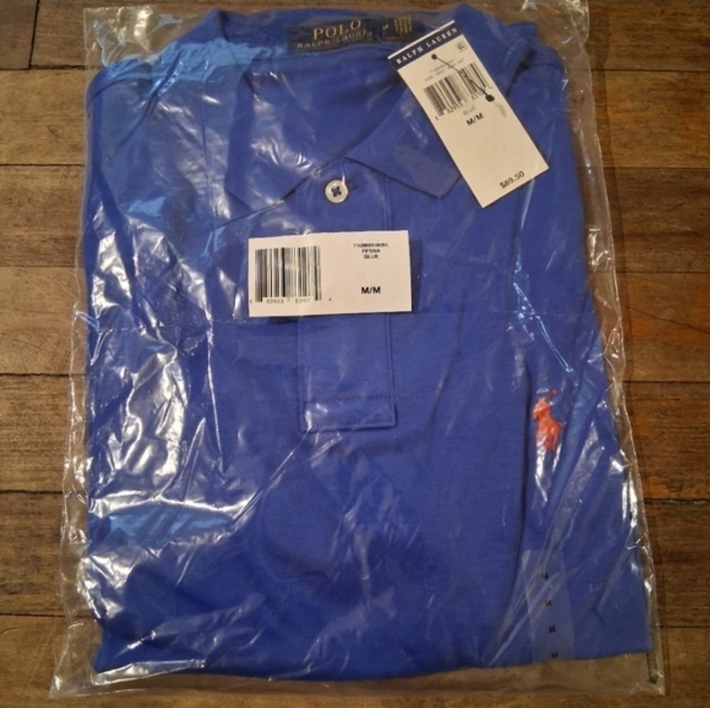 Polo by Ralph Lauren Royal Blue Polo Shirt with Orange Pony